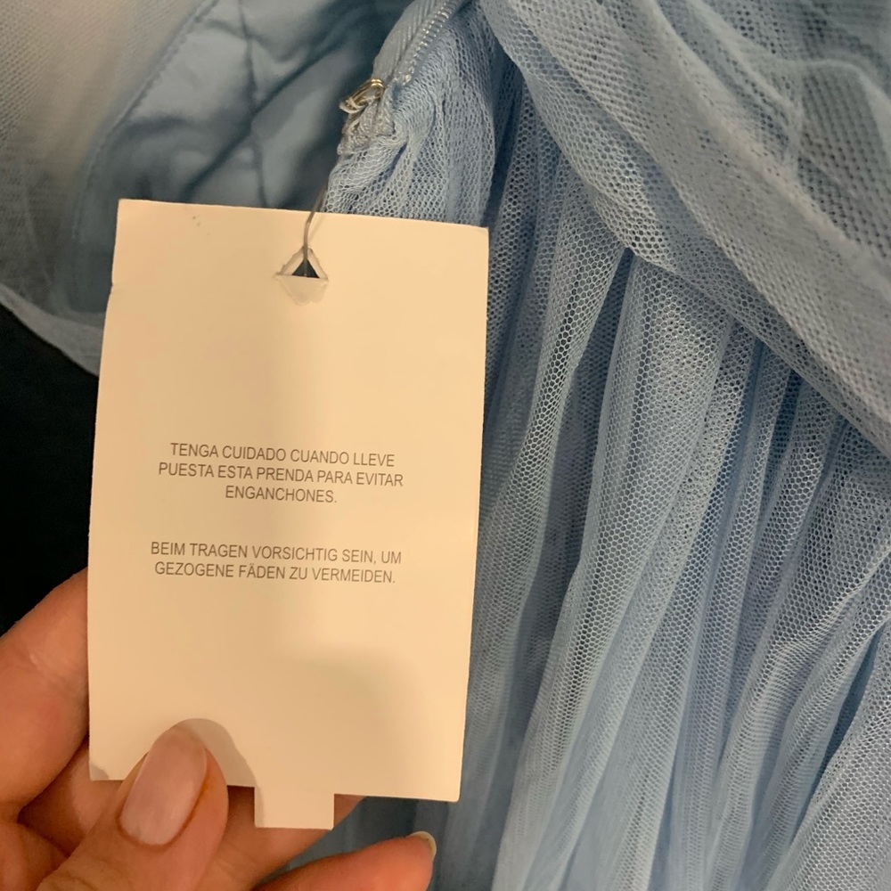 ASOS Petite one shoulder tulle maxi dress Size 6P - Picture 8 of 8